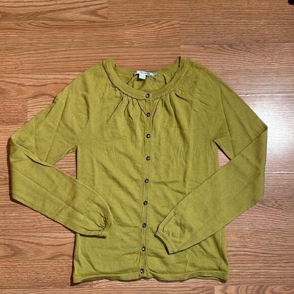 Boden Chartreuse Wool Cardigan - Picture 6 of 6